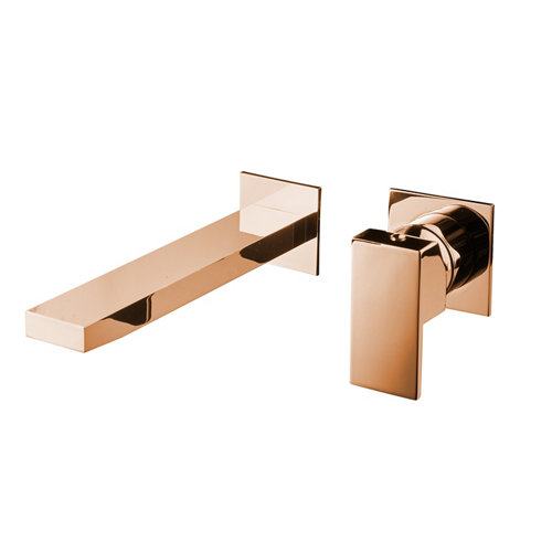 Grifo lavabo empotrado monomando maier kuadrat oro rosa de la marca MAIER en acabado de color Rosa fabricado en Latón
