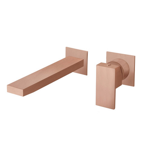 Grifo lavabo empotrado monomando maier kuadrat cobre de la marca MAIER en acabado de color Naranja / cobre fabricado en Latón