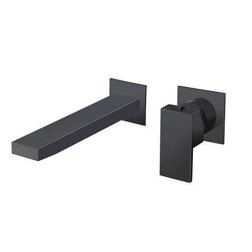 Grifo lavabo empotrado monomando maier kuadrat negro de la marca MAIER en acabado de color Negro fabricado en Latón