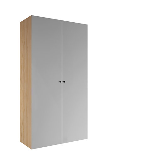 Armario ropero puerta abatible spaceo home mallorca textil 120x240x60 cm