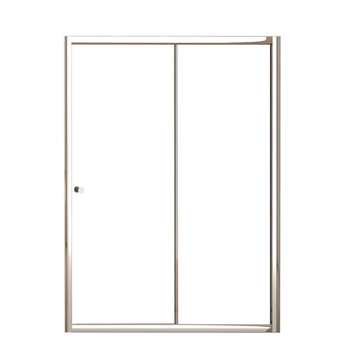 Mampara de ducha frontal corredera banoi 120 cromo de la marca LAZOS BATH en acabado de color Gris / plata fabricado en Cristal