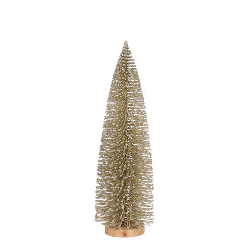 Mini árbol de navidad plástico dorado de 32 cm de alto