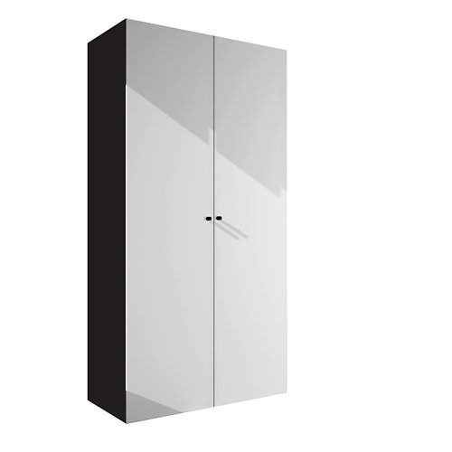 Armario spaceo home mallorca blanco abatible interior gris 240x120x60cm