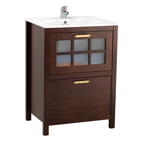 Mueble de baño con lavabo nizza nogal 60 x 45 cm
