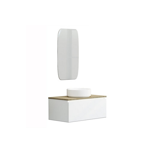Conjunto de mueble de baño toko 1c 80cm blanco de la marca ARTYSAN en acabado de color Blanco fabricado en Aglomerado de particulas