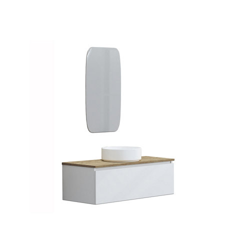 Conjunto de mueble de baño toko 1c 100cm blanco de la marca ARTYSAN en acabado de color Blanco fabricado en Aglomerado de particulas
