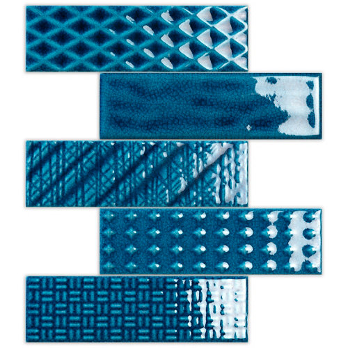 Mosaico tech azul para pared de 26.6xcm