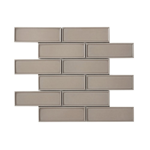 Mosaico tech gris / plata para pared de 37.2xcm