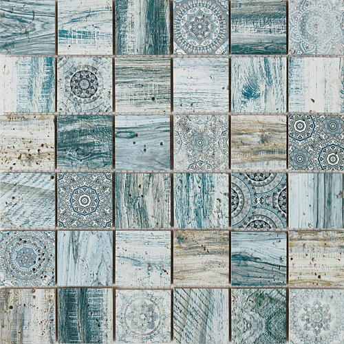 Mosaico hydra azul para pared de 30xcm