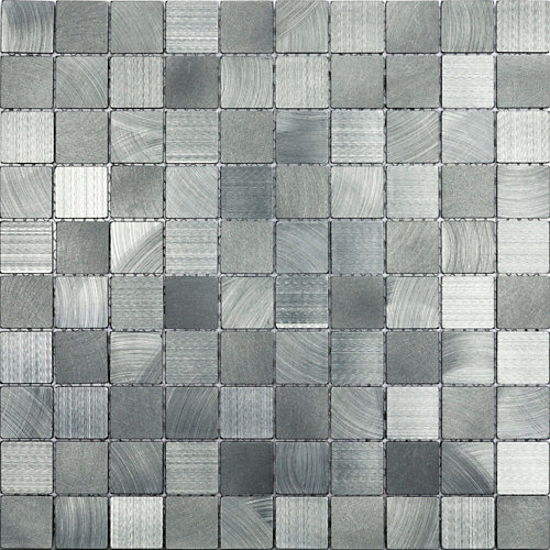 Mosaico surfaces gris / plata para pared de 26.5xcm