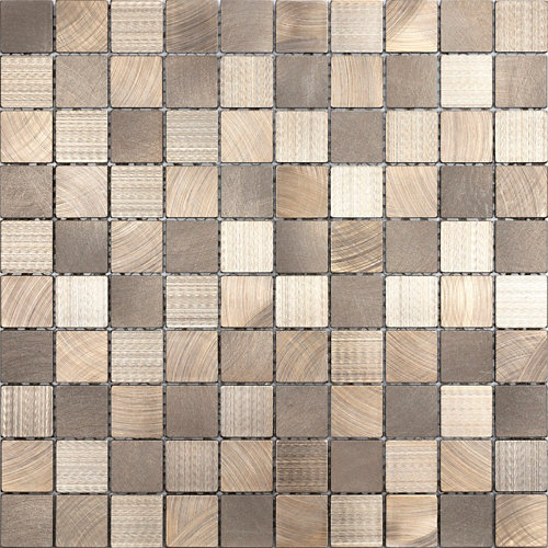 Mosaico surfaces naranja / cobre para pared de 26.5xcm