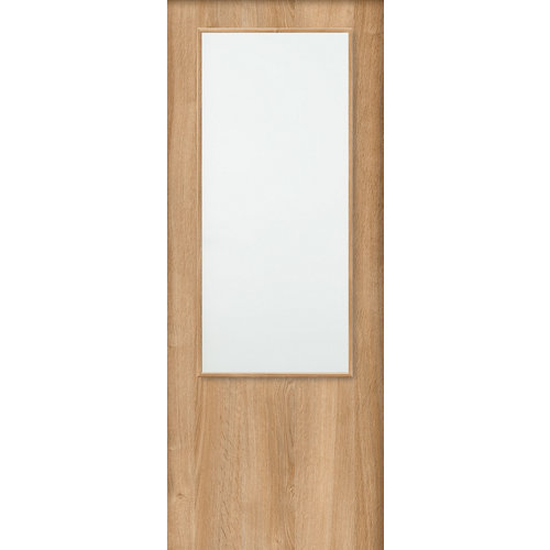 Puerta corredera lisboa plus roble con cristal de 92.5 cm