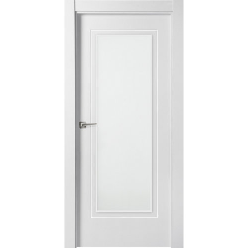 Puerta miramar blanco de apertura derecha con cristal de 82.5 cm