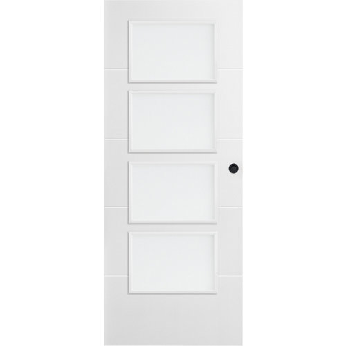 Puerta corredera lucerna plus black blanco con cristal de 82.5 cm con uñero