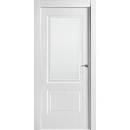 Puerta boston blanco de apertura izquierdacon cristal 9x 72.5 cm