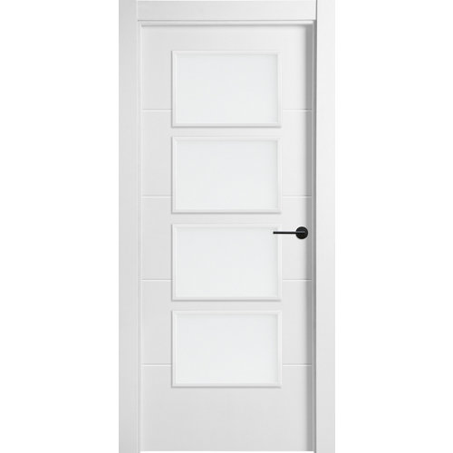 Puerta lucerna plus black blanco de apertura izquierda con cristal de 82.5 cm