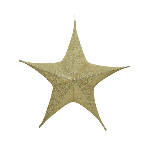 Figura de navidad colgante estrella dorado 65 cm