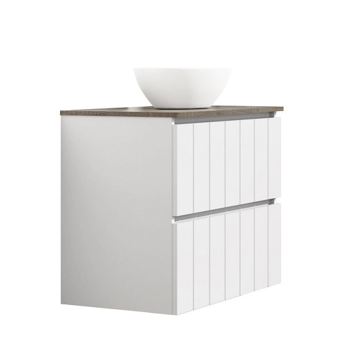 Mueble de baño con lavabo terra blanco 80x45 cm de la marca ARTYSAN en acabado de color Blanco fabricado en Aglomerado de particulas
