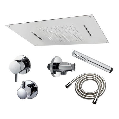 Conjunto de ducha empotrado monomando maier ministar gris / plata de la marca MAIER en acabado de color Gris / plata fabricado en Varios, ver descripción