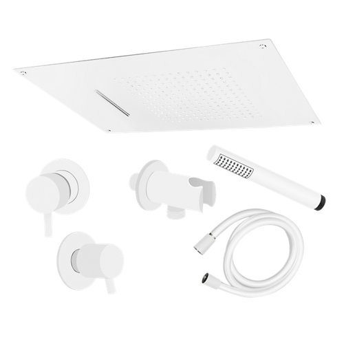 Conjunto de ducha empotrado monomando maier ministar blanco de la marca MAIER en acabado de color Blanco fabricado en Varios, ver descripción