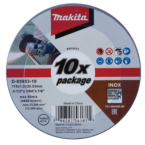 10 discos makita inox 115mmx1mm
