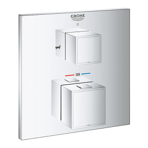 Termostático grohe grotherm cromado de la marca Grohe en acabado de color Gris / plata fabricado en Latón