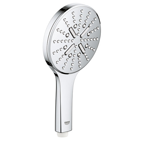 Alcachofa de ducha grohe smartactive aspecto acero inoxidable con 3 funciones de la marca Grohe en acabado de color Gris / plata fabricado en Cromo