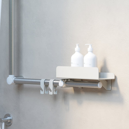 Estante de baño gocare gris/plata 28x11x12.4 cm de la marca Blanca / Sin definir en acabado de color Gris / plata fabricado en Aluminio