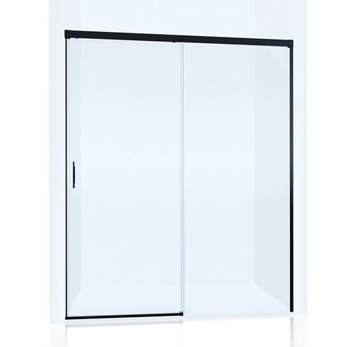 Mampara corredera vitria transparente perfil negro 135x198.5 cm de la marca GLASSINOX en acabado de color Negro fabricado en Cristal