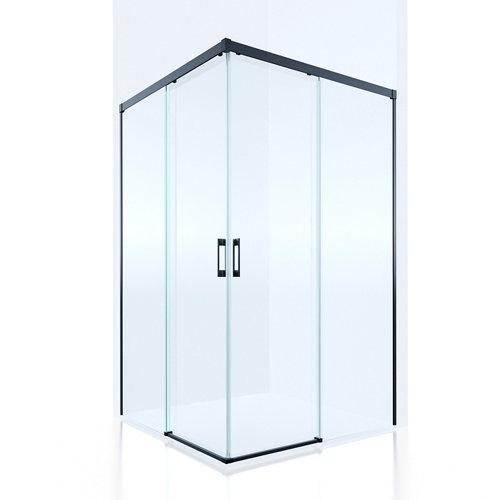 Mampara corredera vitria transparente perfil negro 70x120 cm de la marca GLASSINOX en acabado de color Negro fabricado en Varios, ver descripción