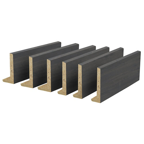 Kit de 6 tapetas en l berna de 2200x7mm negro