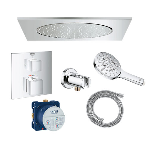 Conjuto ducha empotrado termostático grohe 20 de la marca Grohe en acabado de color Gris / plata fabricado en Varios, ver descripción