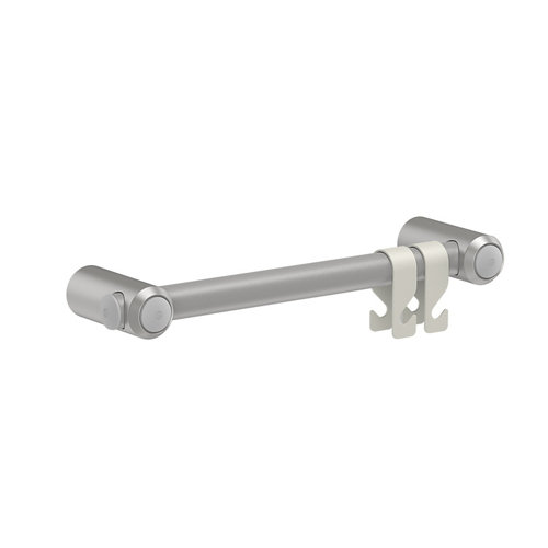 Asidero de baño gocare 41.2x4.5x cm gris y set de colgadores de la marca Blanca / Sin definir en acabado de color Gris / plata fabricado en Acero inoxidable