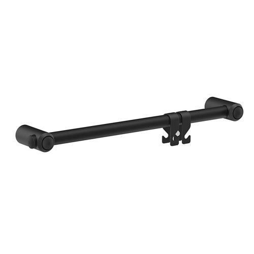 Asidero de baño gocare 61.2x4.5x cm negro y set de colgadores de la marca Blanca / Sin definir en acabado de color Negro fabricado en Acero inoxidable