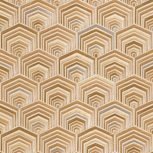 Papel pintado aspecto texturizado geométrico geométrico marrón