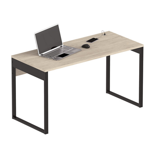 Mesa escritorio nexus roble 135x60x76 cm con conector/cargador usb