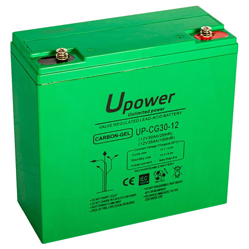 Batería solar de carbono gel u-power 12v 30ah