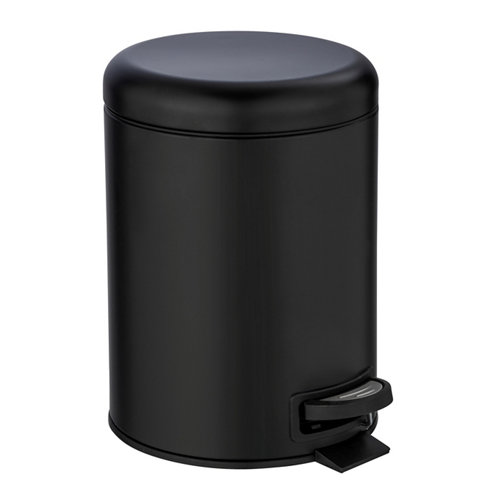 Papelera baño leman negro 5l de la marca Wenko en acabado de color Negro fabricado en Acero