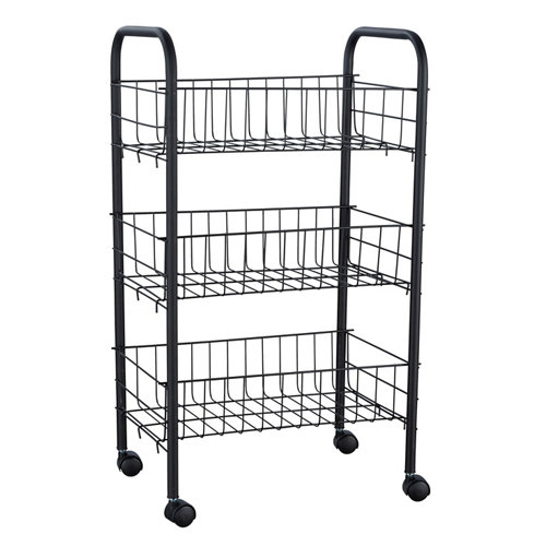 Carrito de cocina negro wenko florenz