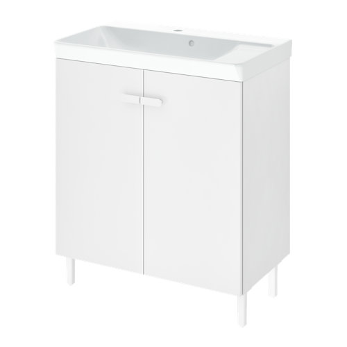 Mueble de baño con lavabo easy blanco 70x40 cm de la marca Blanca / Sin definir en acabado de color Blanco fabricado en Madera
