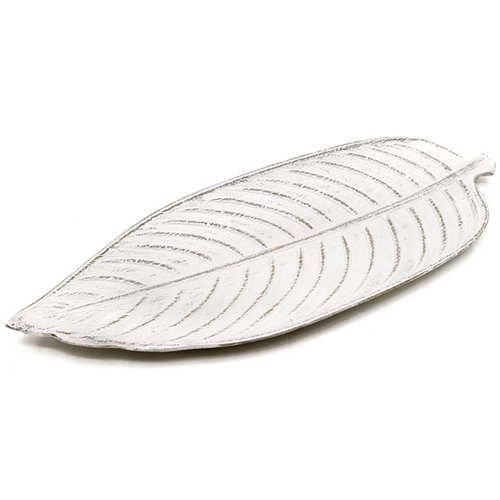 Bandeja hoja blanca tradicional 45.5 x 17.5 cm