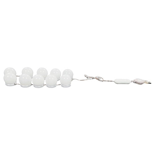 Aplique de 10 luces en guirnalda para espejo 8,5w cct dimable ip44 con usb