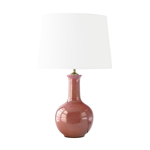 Lámpara de mesa octivia e27 cerámica rosa