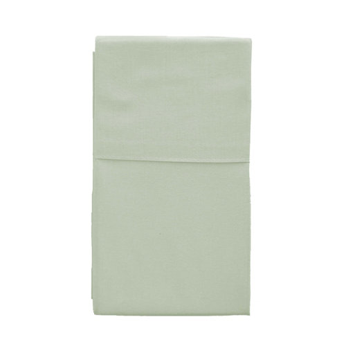 2 fundas de almohada de algodón 144 hilos verde de 50x85 cm para cama de 150 cm
