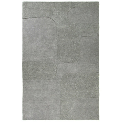 Alfombra lana puzzle gris 160x230cm