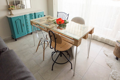 La mesa de comedor con palet de Gema