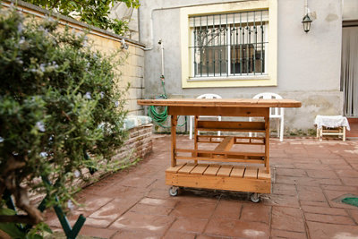 La mesa plegable de palet de Cristóbal