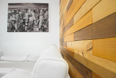 La pared rústica con palets de Iván