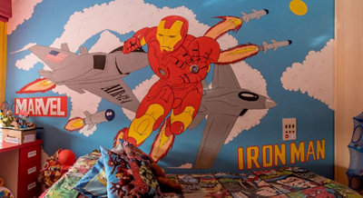 Las habitaciones de Iron Man y Spiderman de Christian